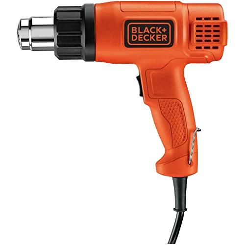 BLACK+DECKER 1750W Corded 2 Mode Heat Gun for Stripping Paint, Varnishes & Adhesives, Orange/Black - KX1650-B5,