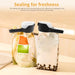 4Pcs Snack Clips That Pour Plastic Reusable Bag Clips with Pour Spouts Kitchen Chip Bag Clips Food Storage Cap Sealing Clip for Snack, Cereal, Nuts,Kitchen Bag(Black)