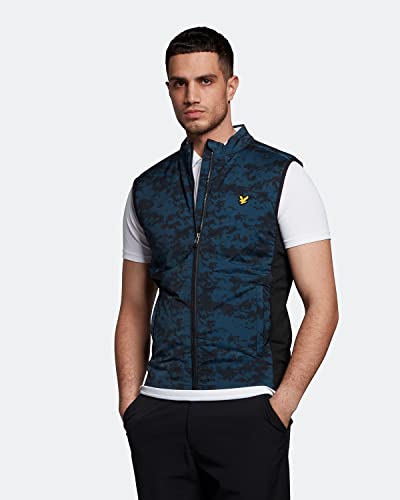 Lyle & Scott Mens Seafoam Gilet Dark Navy/Light Navy S