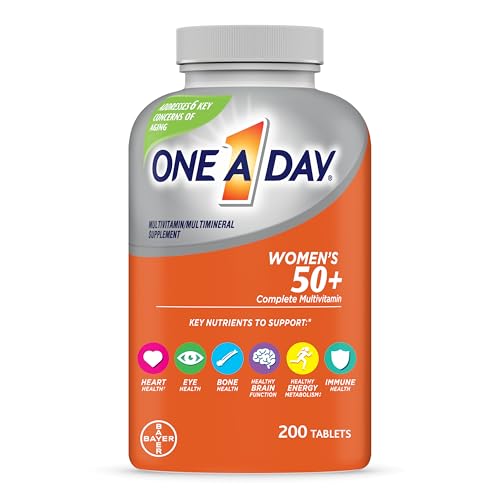 ONE A DAY Womenâ€™s 50+ Healthy Advantage Multivitamins, Supplement with Vitamins A, C, E, B1, B2, B6, B12, Vitamin D and Calcium, 200 Count