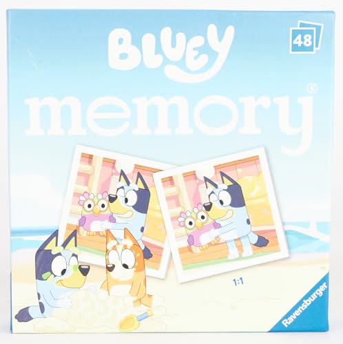 Ravensburger Bluey Mini Memory - Matching Picture Snap Pairs Game For Kids Age 3 Years and Up