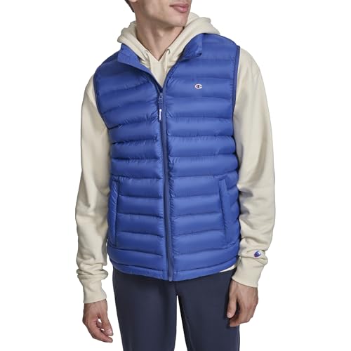 Champion Mens Packable Puffer Vest With Stand Collar Jacket