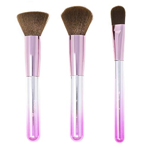The CrÃ¨me Shop 3 Pcs Makeup Brush Set. Set Includes: Foundation Brush, Blender Brush, Powder Brush. -Techicolor Dreams