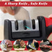 SCARLEY Premium Double-Side using Cutting Board,Large 14×10 316 Stainless Steel Cutting Board Kitchen,Food-Grade Rice Husk Fiber Chopping Board with Knife Sharpener for Kitchen,Easy-Grip Handle