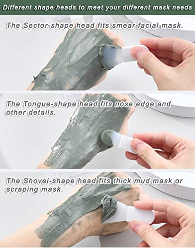 Face Mask Applicator Brushes, Mini Makeup Spatula Portable Beauty Tools Set for Facial Mud, Cosmetic Mask, Facial Clay, Eye Mask, Body Lotion, Body Butter, Serum, Cream. 3PCS Soft Silicone Brush Suit