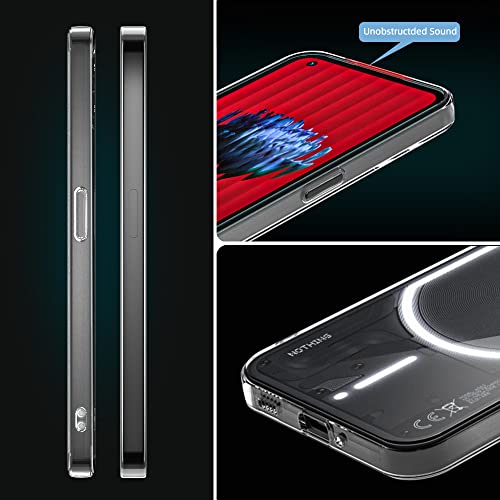 X-Level Compatible Nothing Phone 1 Case Clear Slim Fit Ultra-Thin Soft TPU Anti-Slip Grip Phone Cases Lightweight Anti-Scratch Back Cover Grip