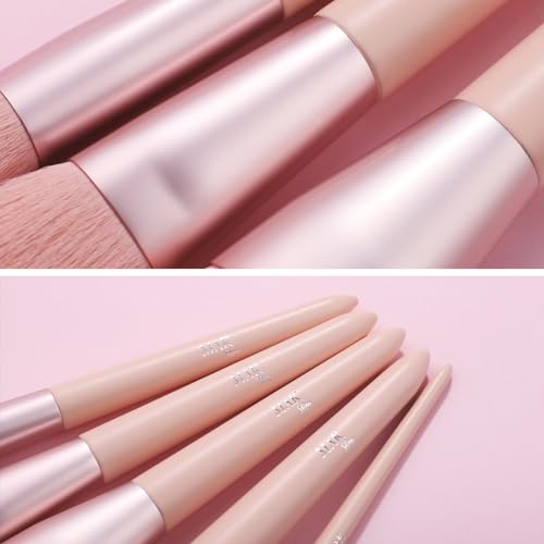 MAK Shiny Makeup Brushes 11 PCS Set with PU Leather Bag (11 Pcs + PU Leather Bag)
