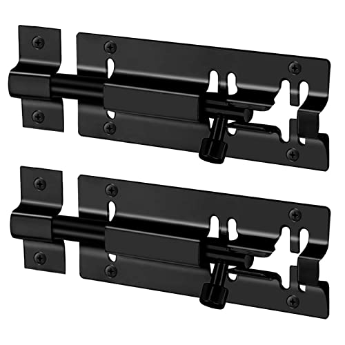 OPULENO Door Sliding Bolt Latch, 3inch Sliding Bolt Latches, 2 Packs Stainless Steel Bolt Locks Hardware with Screw for Window Door Furniture Bedroom Hotel Toilet Bathroom