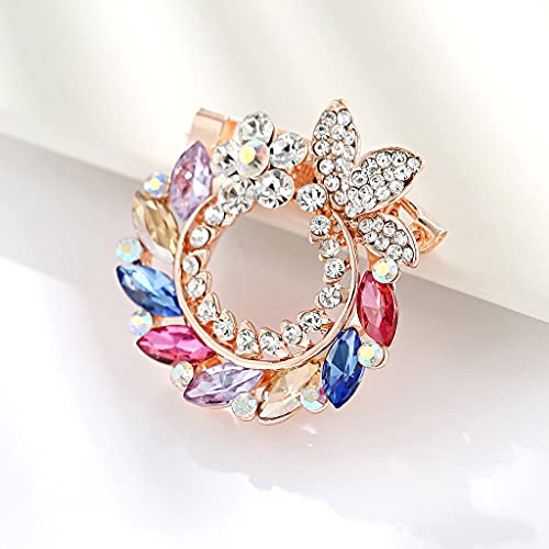 Rose Brooch Pin,Flower Brooch Pin for Women and Men, Floral Brooch Pin for Wedding, Party, Dress and Scarf,women crystal colorful wedding brooches pins girls fashion