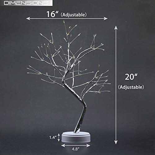 Bonsai Tree Light for Room Decor, Aesthetic Lamps for Living Room, Cute Night Light for House Decor, Good Ideas for Gifts, Home Decorations, Weddings,Christmas, Holidays and More (Warm White, 108 LED)