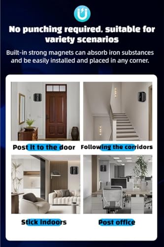 Wireless Security Camera for Home - 480P HD Night Vision, Magnetic Mount, Motion Detection, Cloud/SD Storage, Extreme Temp (-20°C~45°C), Ideal for Baby & Pet Monitoring
