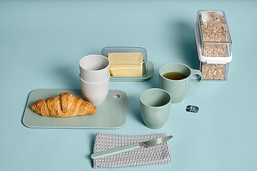 Mepal omnia Knäckebrotdose Stora weiß – Transparent und passend für eine Packung Knäckebrot, SAN/TPE, 9 x 12.8 cm