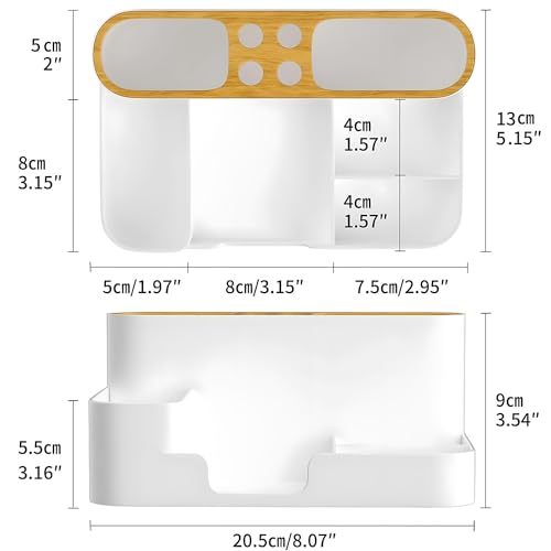 Aputue Modern Desk Organizer, Supplies Organizer with Pencil Holders, Sticky Note Tray, Office Stationery Desktop Organizer, Paperclip Storage and Office Accessories, Pen Organizer for Desk