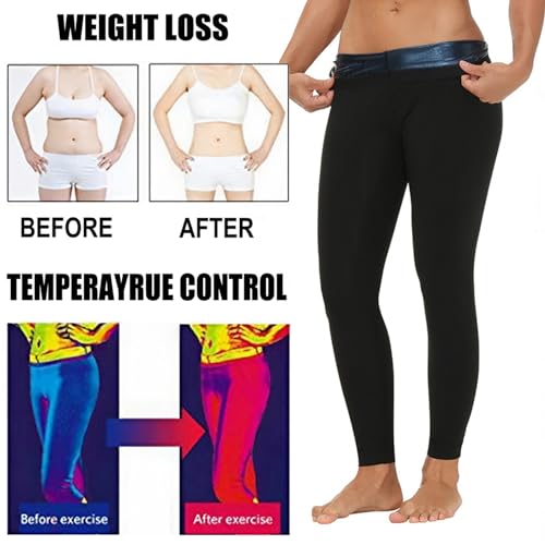Sauna Leggings for Women, High Waisted Leggings for Women, Sweat Leggings, Women's Slimming Tummy Control Sauna Pants,Blue,4XL/5XL