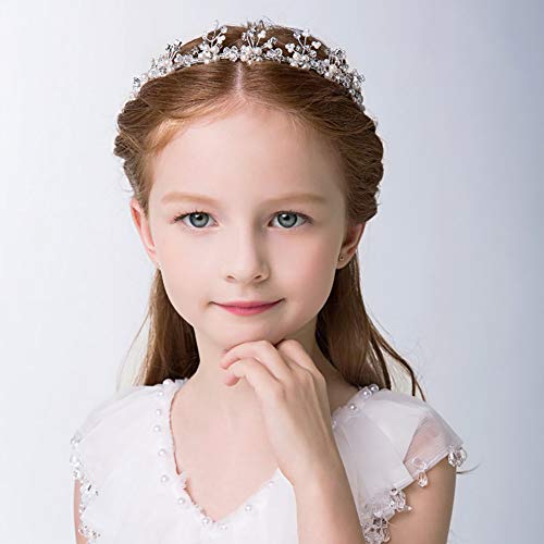 Ideal Swan Wedding Hair Accessory for Girls Flower Ornament Hair Jewellery Hairband Flowers Pearl and Crystal
