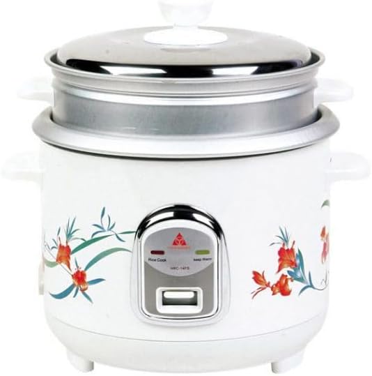 3-in-1 Electric Rice Cooker 1.8L | Cook, Steam & Warm | Non-Stick Pot with Steamer Tray & Auto Shut-Off | Floral Design Multi-Function Cooker for Rice, Vegetables & More