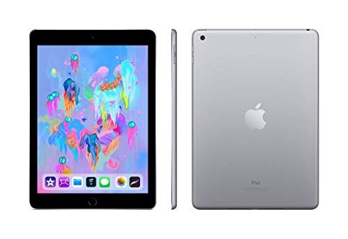 Apple iPad 9.7" (2018 - 6th Gen), Wi-Fi, 32GB, Space Gray [With Facetime] (Renewed)