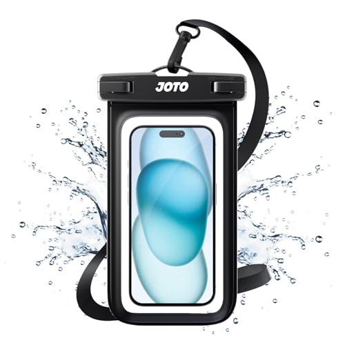 JOTO Universal Waterproof Phone Pouch Cellphone Dry Bag Case for iPhone 16 15 14 13 12 11 Pro Max Mini Plus Xs XR X 8 7 6S, Galaxy S23 S22 S21 Plus Note, Pixel up to 7" -Black