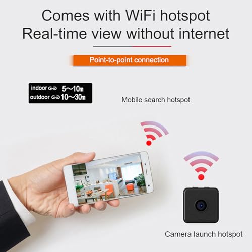 GOWENIC Cordless Wi Fi Small Camera, Indoor Security Camera with Phone APP, Night Version, 2 Way Talk, Motion Detection, Mini Camera