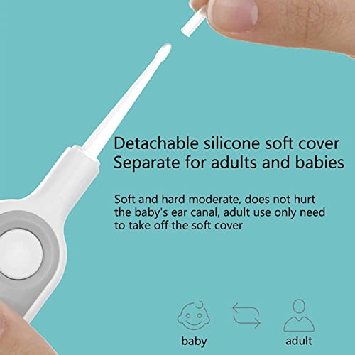XZEIT Ear Spoon, Ear Wax Cleaner LED Light Ear Cleaning Earpick Earwax Remover Luminous Ear Curette Light Spoon Health Care Tool For