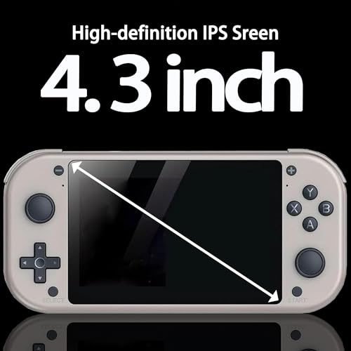 SJWOW M17 Retro Handheld Game Console with 20000+ Games, 4.3-inch IPS Screen Video Games Consoles, Open Source Linux System Retro Gaming Console, Portable Game Console - 128G