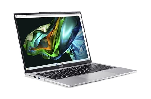 Acer Aspire Lite AL14 Laptop 13th Gen Intel Core i5-1334U 10 Cores Upto 4.6GHz/16GB DDR5 RAM/512GB SSD Storage/Intel Iris XE Graphics/14" WUXGA IPS SlimBezel Display/Win 11 Home/WiFi-6//Pure Silver