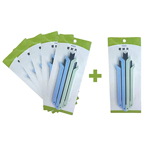 Food Snack Storage Sealing Bag Clips Sealer Dual Size 5 Plus 1 Pack