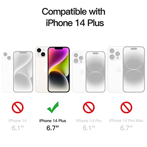 JETech Case for iPhone 14 Plus 6.7-Inch, Non-Yellowing Shockproof Phone Bumper Cover, Anti-Scratch Clear Back (Clear)