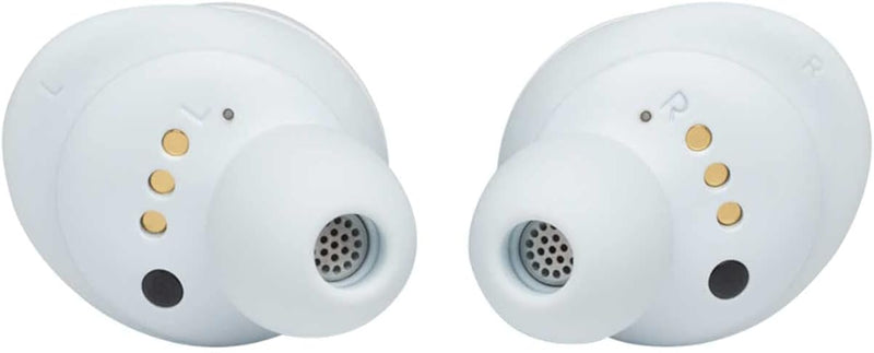 JBL Live Free NC+ - True in-Ear Noise Cancelling Bluetooth Headphones with Active Noise Cancelling, Microphone, Up to 21H Battery, Wireless Charging (White), Small