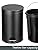 SLEEPHEAD®Artistic 3-Liter Trash Can with Lid, Foot Pedal Round Bathroom Garbage Can with Stainless Steel Removable Inner Wastebasketand Handle, Matt Finish, 0.8Gal/3L, Black