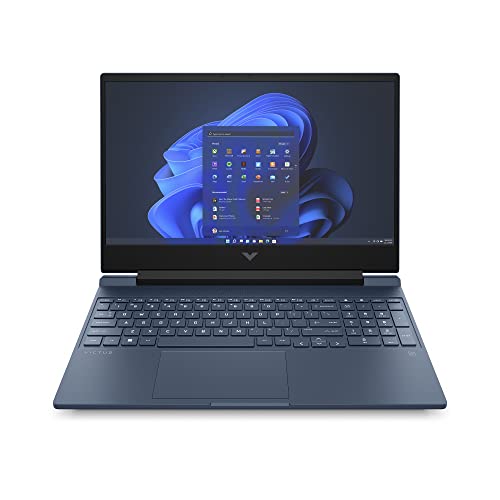 HP Victus Gaming Laptop 15-fb1005ne, 15.6" FHD, AMD Ryzen™ 5-7535HS, 8GB DDR5 RAM, 512GB SSD, 4GB NVIDIA® GeForce RTX™ 2050 Graphics, Windows 11, En-Ar KB, Performance blue - [973W6EA]
