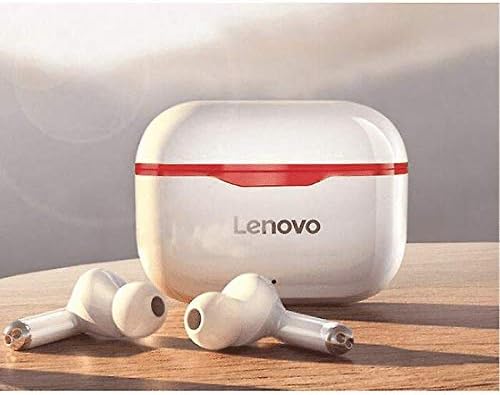 Lenovo Original LP1 TWS Bluetooth 5.0 Headphones for PC, Android, iPad, iPhoneiOS, Dual Stereo, Noise Reduction, HiFi Bass, red