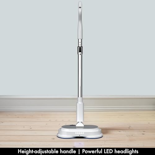 AirCraft Home PowerGlide City+ | Hard Floor Cleaner And Polisher | Good Housekeeping Institute Approved | Compact, Cordless and Rechargeable | With 8 Machine-Washable Microfibre Pads