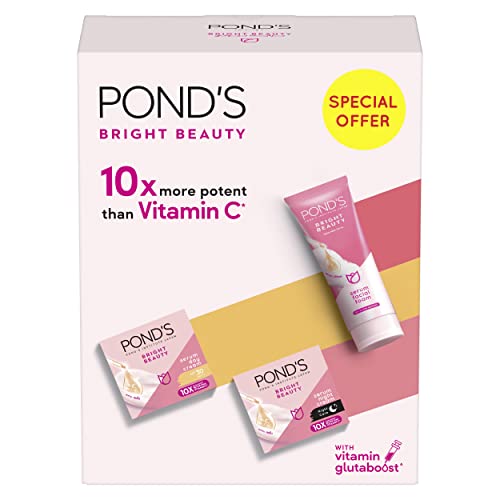 POND'S Bright Beauty Regime Pack (Day Cream + Night Cream + Facial Cleanser) 20% OFF,