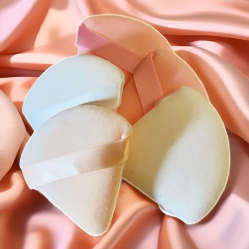 Soft and Hypoallergenic Powder Puff for Flawless Makeup Application 6 pcs Triangle Powder Puff for Precision Makeup Application