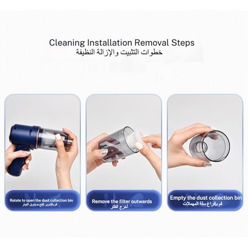 Huacorp Vacuum Cleaner, Portable Handheld Vacuum Air Duster, Cordless Mini Vacuum Cleaner & Air Duster,High Power HandHeld Vacuum Cleaner for Car, Home, Sofa, Carpet, Bed for Car, Office, Pet