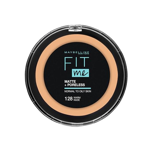 Maybelline New York Fit Me Matte and Poreless Powder, 128 Warm Nude, 12 gm