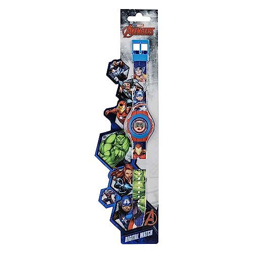 Disney Marvel Avengers Red & Blue Character Print Digital Watch , AVG4818