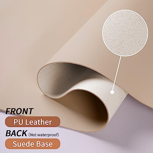 Bloss Leather Desk Pad, Mouse Pad, Non-Slip Desk Protector Mat, Leather Desk Blotter, Computer Desk Pad, Waterproof Desk Mat for Office Home Decor - Beige (31.5�15.7 Inches)