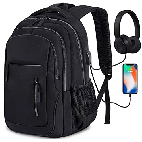 Qiccijoo Laptop Backpack for Men & Women Business Travel Backpack with Usb Charging Port College School Computer Backpack Fits 15.6 Inch Laptop Notebook