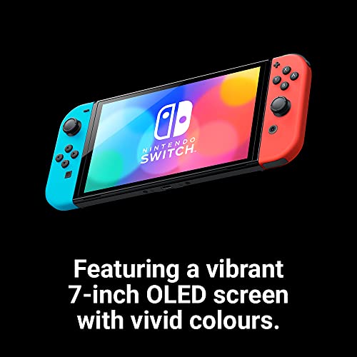 Nintendo Switch (OLED Model), Neon Blue/Neon Red, Int Version
