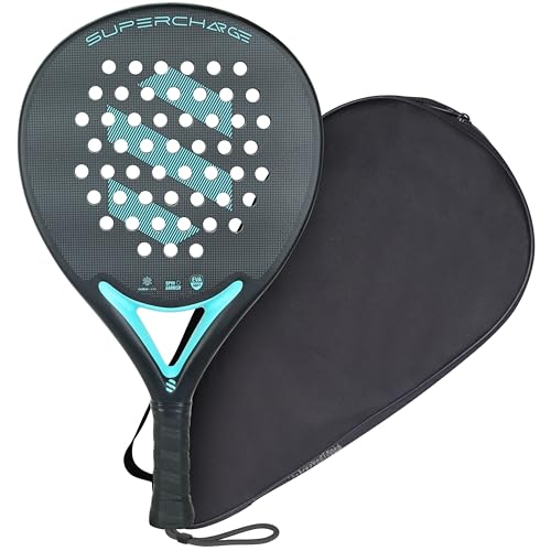 Thunder Paddle SportsBlue Carbon surface Padel Racket - Pro-Series Tennis Racket, Core Pala Padel Racquetts -