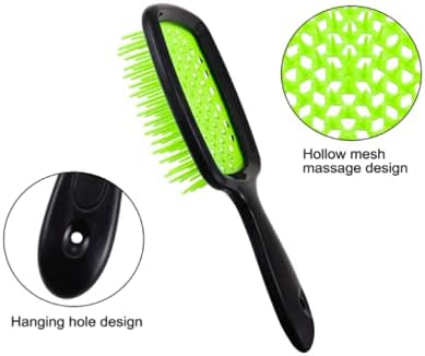 ALANX Detangler Hairbrush ï¼ŒMassage Curl Combï¼ŒDetangling Hair Brush for Women, Girls and Kids for Wet, Dryï¼ŒFine, Curly, Thick and Long Hair (WHITE/YELLOW)