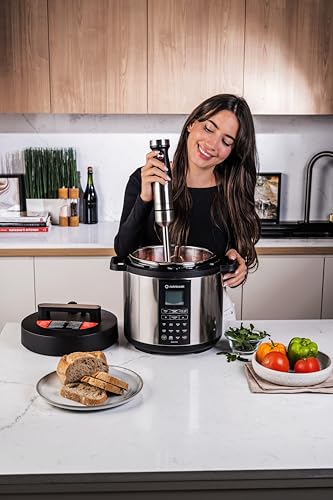 Nutricook 1200W DC motor Hand Blender With 700ml beaker,500ml Chopping Bowl, Stainless Steel Blades, Wisk with 20 variable speed 4in1 Blend,chop,whisk,froth, HB100ME, 2 yrs warranty