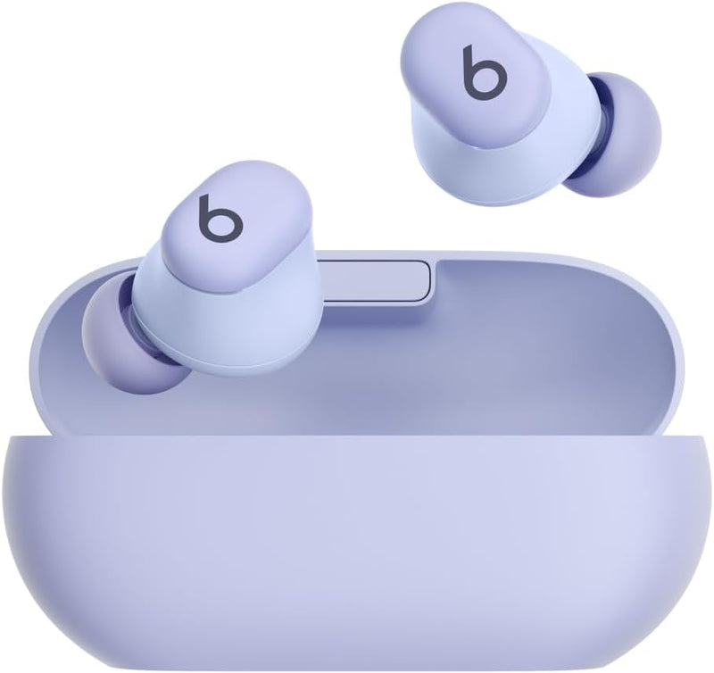Beats Solo Buds Wireless Bluetooth Earbuds 18 Hours of Battery Life Apple & Android Compatibility Built-in Microphone - Matt Black - Arctic Purple