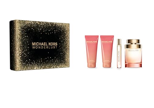 Michael Kors 4501683 Wonderlust Natural EDP Spray, Body Lotion and Round Purse 3-Piece Gift Set
