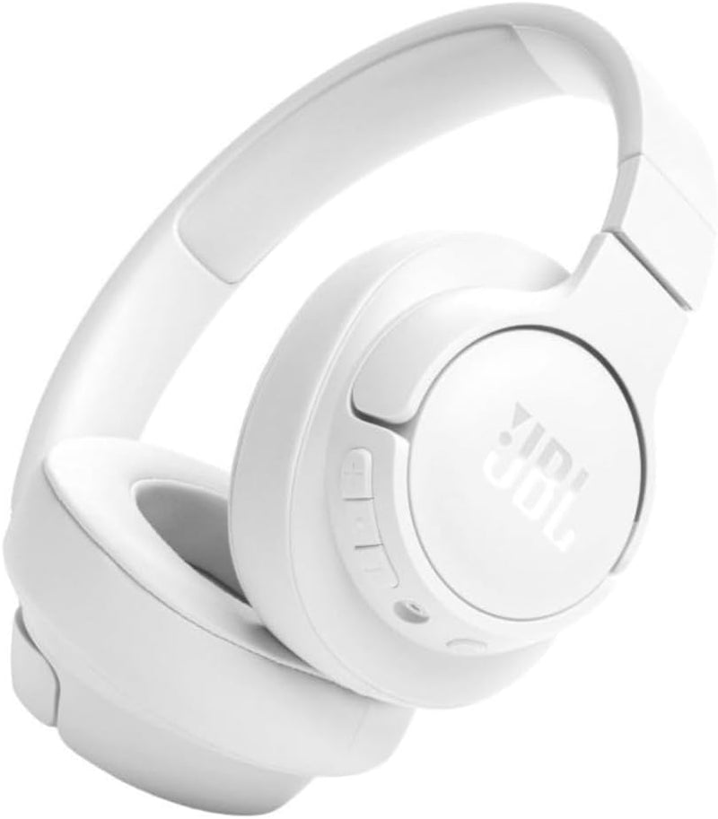 JBL Tune 770NC Adaptive Noise Cancelling Wireless Over-Ear Headphones, Pure Bass Sound, Smart Ambient, Bluetooth 5.3, Le Audio, VoiceAware, 70H Battery, Multi-Point Connect - Black, JBLT770NCBLK - Tune 720 BT White