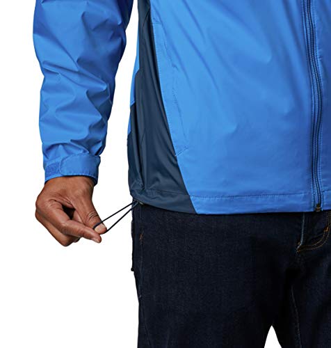 Columbia Men's Glennaker Lake Packable Rain Jacket, Grill/Light Grey, Small
