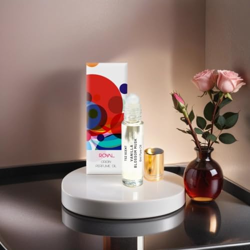 TSZ Scent Vanilla Blossom Musk Perfume Oil 6ml - Unisex Fragrance, Sweet Floral Powdery Notes - Long-Lasting Parfum for Men and Women