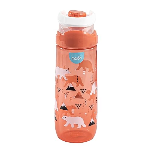 The Moon Brand Kids Water Bottle Portable 735ml for Indoor & Outdoor Activities: TravelPicnicsHikingschoolsports Spill ProofBreak ResistantBPA Free Dishwasher Safe, OdorFree ??Red
